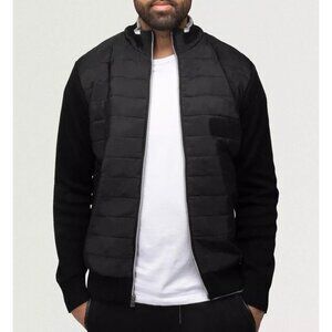 X RAY Lightly Padded Hybrid Sweater Jacket 2XL 3XL Black Quilted Shacket Outdoor